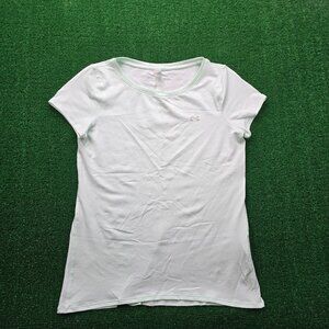 Under Armour Tshirt Womens Medium Light Green Short Sleeve Athletic Workout Gym